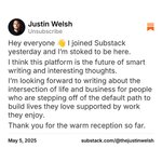 Thumbnail of Justin Welsh on Substack