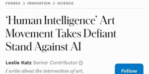 Thumbnail of Human Intelligence Art Movement featured in Forbes!