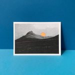 Thumbnail of Postkarte Black Sunset — fluopink. studio für risographie