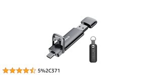 Thumbnail of SSK SSD esterno portatile da 512GB Dual USB 3.2 Gen 2 Unità a stato solido fino a 550MB/s in lettura, adattatore USB A + tipo C 2 in 1 Disco