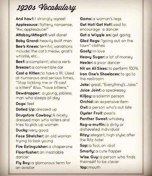 Preview of 1920s-vocabulary