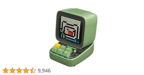 Thumbnail of Amazon - Divoom Ditoo Bluetooth Speaker with LED Display, Alarm Clock, and 10 Watts Audio for Bedroom, DIY, Birthday (Green)