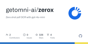 Thumbnail of GitHub - getomni-ai/zerox: Zero shot pdf OCR with gpt-4o-mini