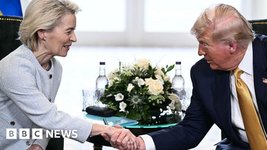 Thumbnail of Donald Trump agrees trade lead with EU president after round of golf at Turnberry