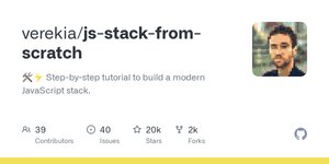 Thumbnail of GitHub - verekia/js-stack-from-scratch: 🛠️⚡ Step-by-step tutorial to build a modern JavaScript stack.