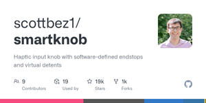 Thumbnail of GitHub - scottbez1/smartknob: Haptic input knob with software-defined endstops and virtual detents
