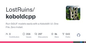 Thumbnail of GitHub - LostRuins/koboldcpp: Run GGUF models easily with a KoboldAI UI. One File. Zero Install.