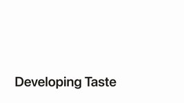 Thumbnail of Developing Taste
