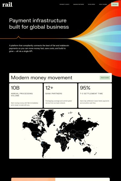 Thumbnail of Rail, Website Design Inspiration · A1 [2025]