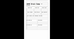 Thumbnail of ADHD Brain Dump Worksheet Design