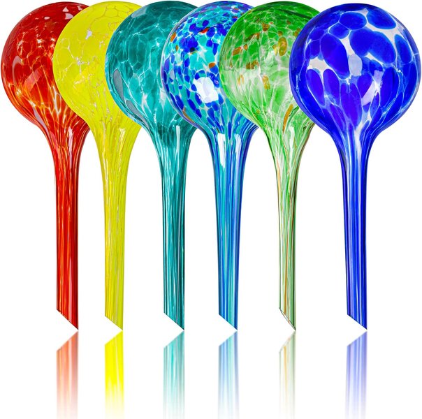 Thumbnail of Amazon.com : Plant Watering Globes Set of 6 – Large Glass Self-Watering Bulbs (up to 5 Days of Watering) for Indoor & Outdoor Plants – Multicolor : Patio, Lawn & Garden