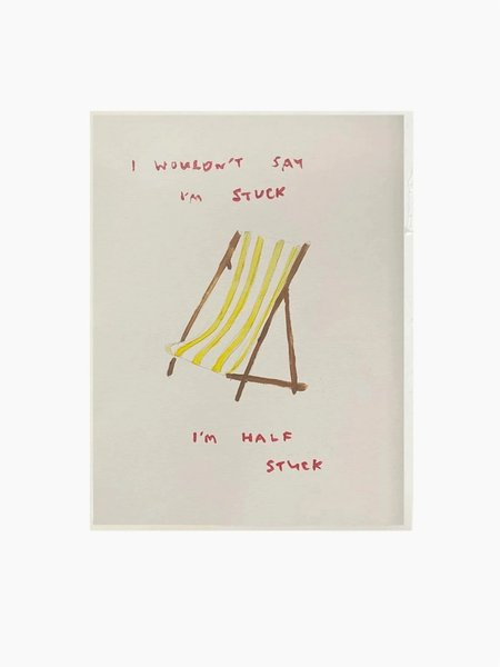 Thumbnail of Half Stuck Deck Chair Art Print | The Go-To