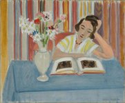 Thumbnail of Girl Reading, Vase of Flowers, 1922