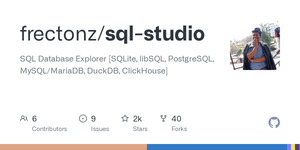 Thumbnail of GitHub - frectonz/sql-studio: SQL Database Explorer [SQLite, libSQL, PostgreSQL, MySQL/MariaDB, DuckDB, ClickHouse]