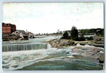 Thumbnail of c1910 Brunswick Maine ME Vintage Postcard Falls Lake River Building Unposted | eBay