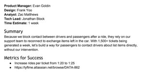 Thumbnail of Examples and templates of 1-Pagers and PRDs