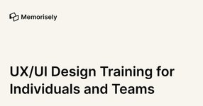 Thumbnail of Memorisely · Online UX/UI Design Training