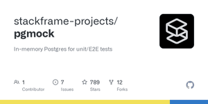 Thumbnail of GitHub - stackframe-projects/pgmock: In-memory Postgres for unit/E2E tests